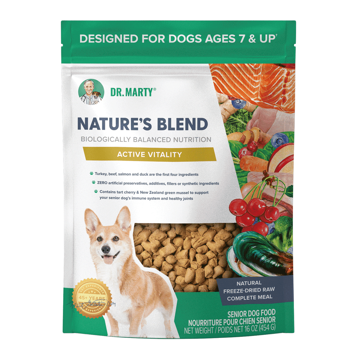 Dr. Marty Nature's Blend Active Vitality Seniors Freeze Dried Raw