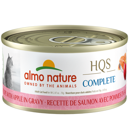 Almo Nature HQS Complete Salmon Recipe with Apple in gravy Wet Cat Food (2.47 oz)