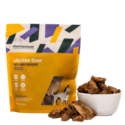 Momentum Carnivore Nutrition Freeze-Dried Chicken Liver Treats for Dogs & Cats