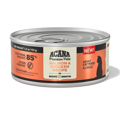 ACANA Premium Pâté Salmon & Chicken Recipe in Bone Broth Wet Cat Food