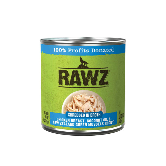 Rawz Chicken Breast, Coconut Oil & New Zealand Green Mussels Dog Wet Food (10 oz Can)