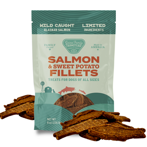 Gaines Family Farmstead Salmon and Sweet Potato Fillets Treats for Dogs of All Sizes