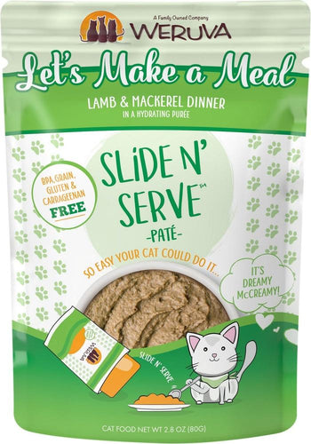 Weruva Slide N' Serve Grain Free Let's Make a Meal Lamb & Mackerel Dinner Wet Cat Food Pouch