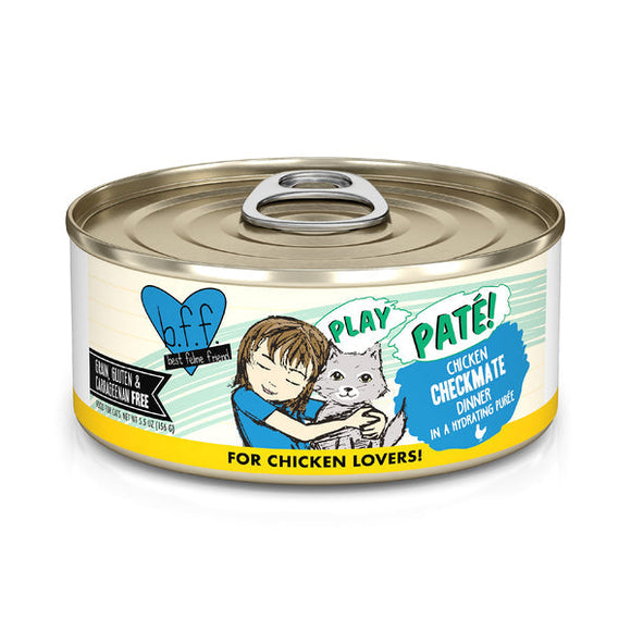Weruva BFF PLAY Paté Chicken Checkmate Dinner in a Hydrating Purée Cat Food (5.5 Oz - 8pk)