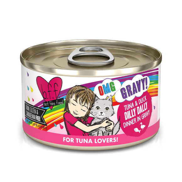 Weruva BFF OMG Gravy Tuna & Duck Dilly Dally Dinner in Gravy Cat Food
