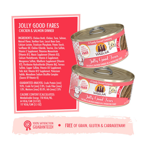 Weruva Classic Cat Paté Jolly Good Fares with Chicken & Salmon