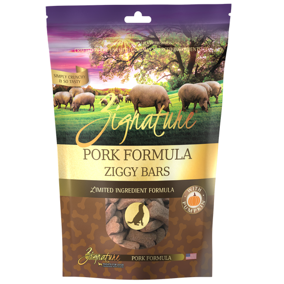 Zignature Ziggy Bars Pork Formula Dog Treats