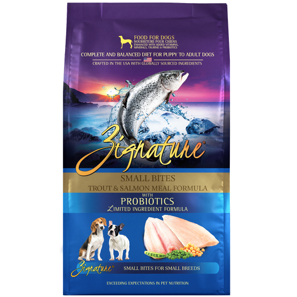 Zignature Small Bites Trout & Salmon Formula Dry Dog Food