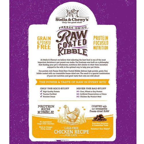 Stella & Chewy's Raw Coated Kibble Cage Free Chicken Recipe Dry Cat Food